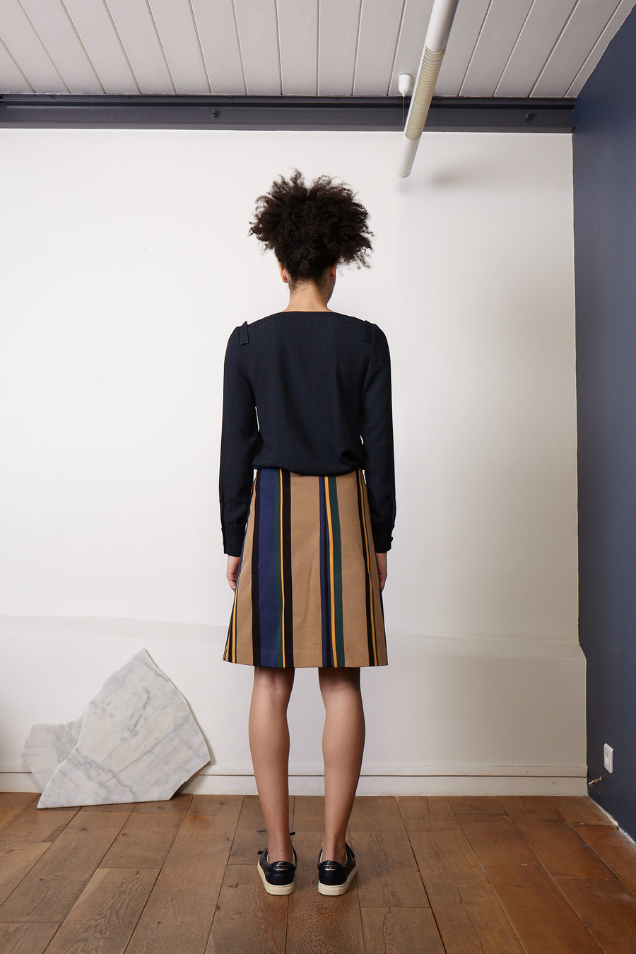 LISBONNE Striped Skirt