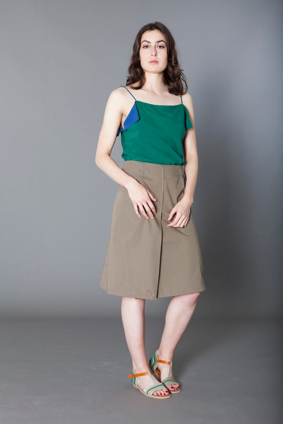 FUSHIA Khaki Skirt