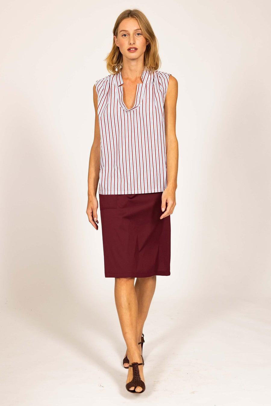 Top LEA Red Stripes