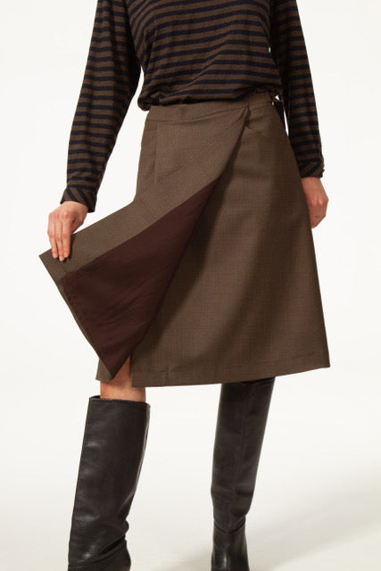 CAMILLE Brown Skirt