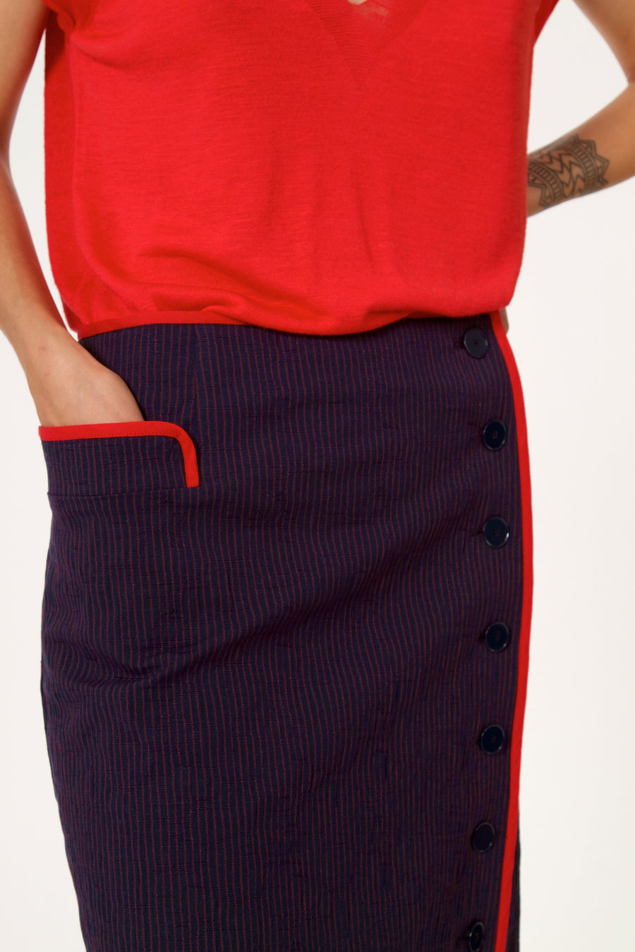 TIBRE Navy Skirt